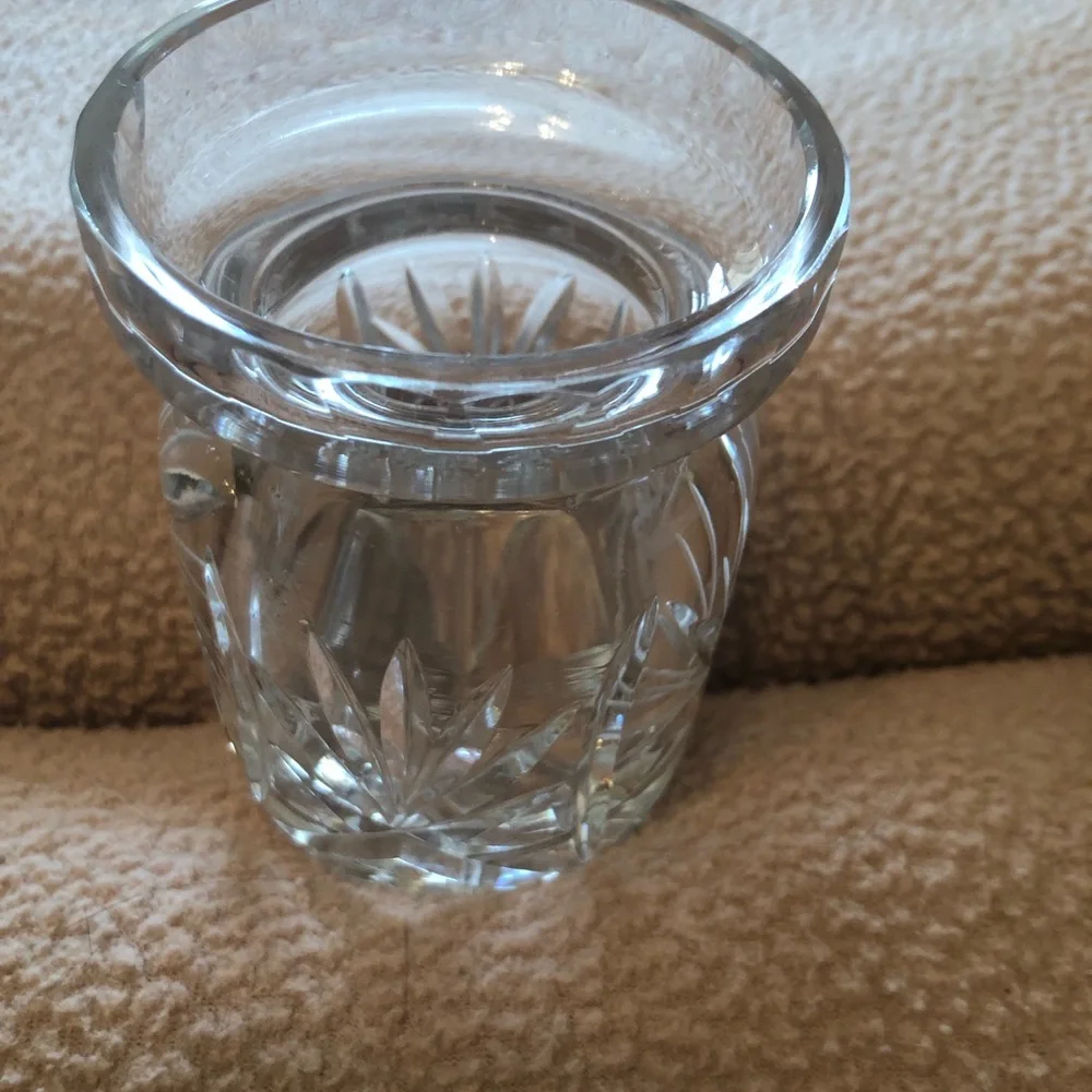 Lead Crystal  Sheffield Condiment Jar with Spoon